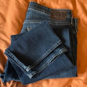 AG Adriano Goldschmied Dark Blue Straight Jeans